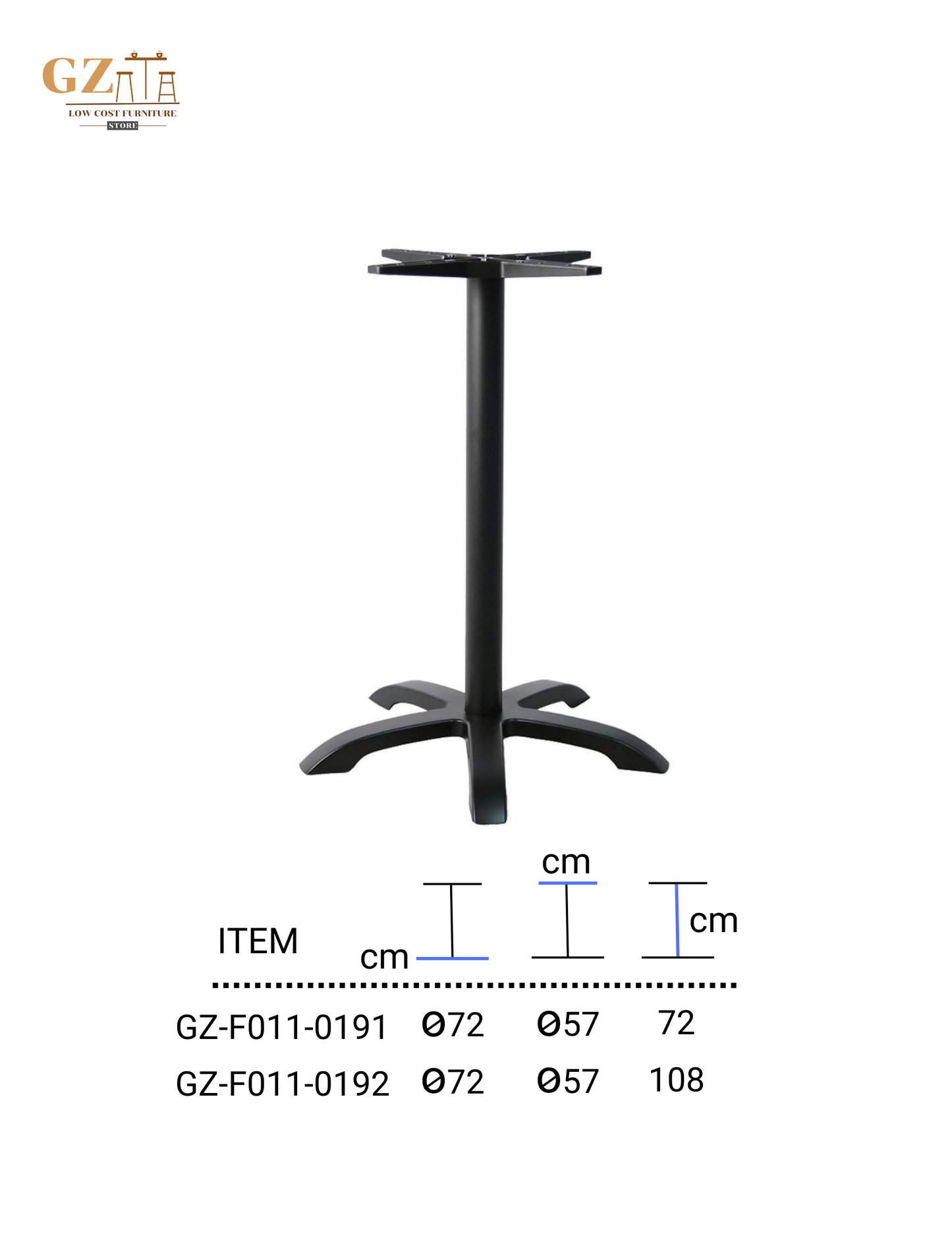 Table Base for Restaurant and Cafes | Commercial Grade