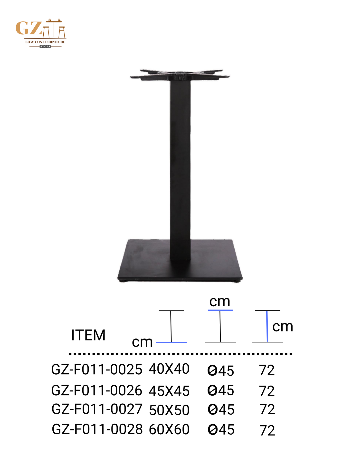 Table Base for Restaurant and Cafes | Commercial Grade