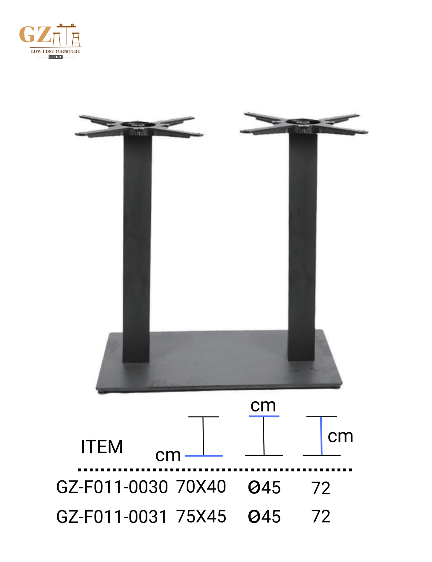 Table Base for Restaurant and Cafes | Commercial Grade