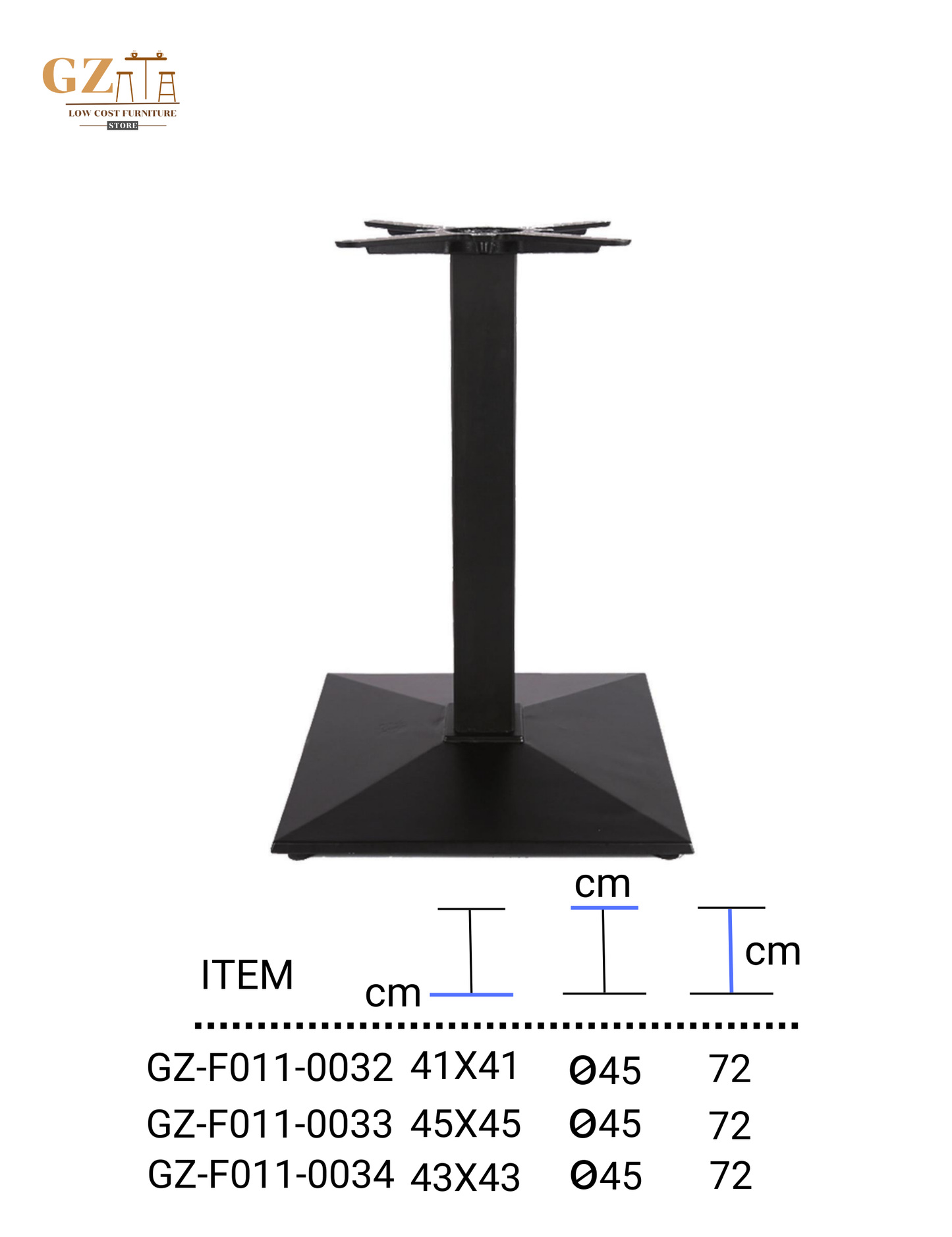 Table Base for Restaurant and Cafes | Commercial Grade