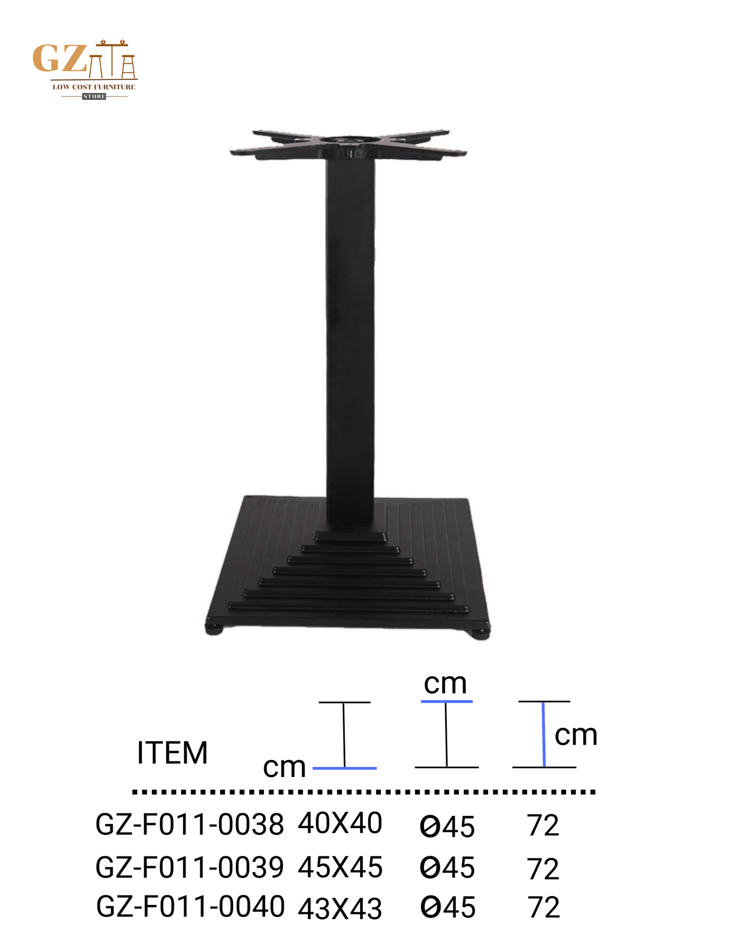 Table Base for Restaurant and Cafes | Commercial Grade