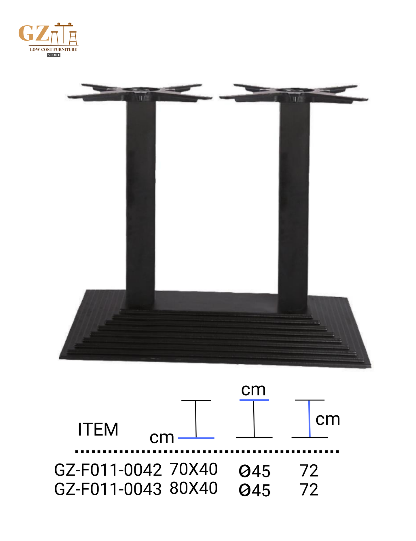 Table Base for Restaurant and Cafes | Commercial Grade