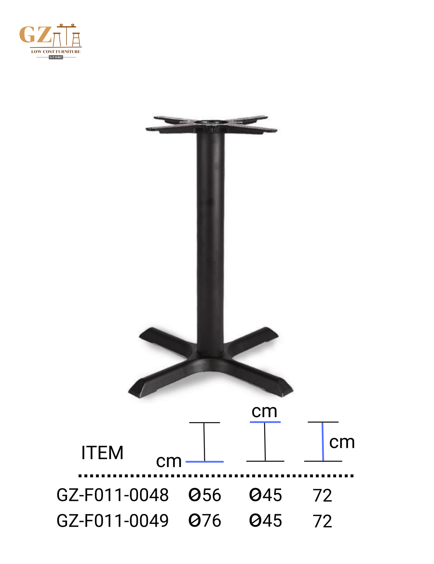 Table Base for Restaurant and Cafes | Commercial Grade