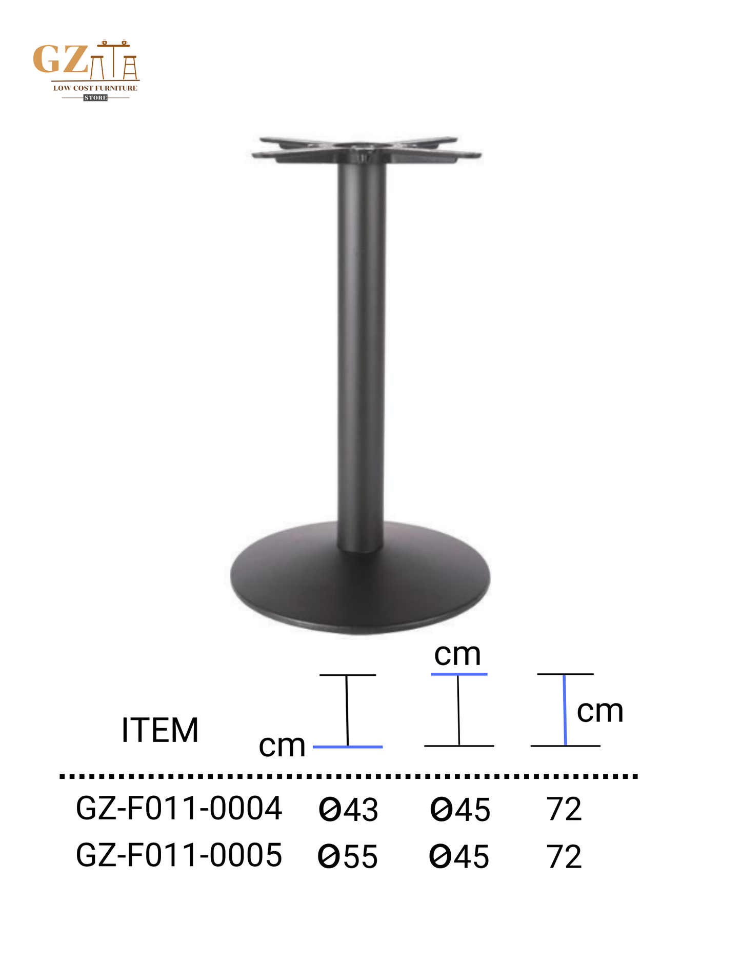 Table Base for Restaurant and Cafes | Commercial Grade