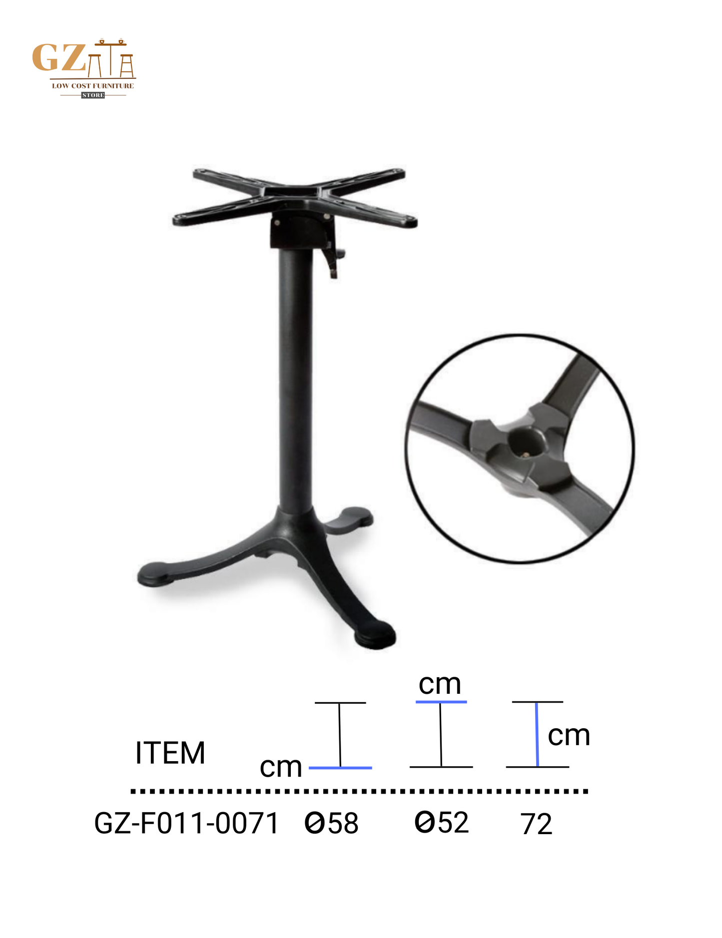 Table Base for Restaurant and Cafes | Commercial Grade