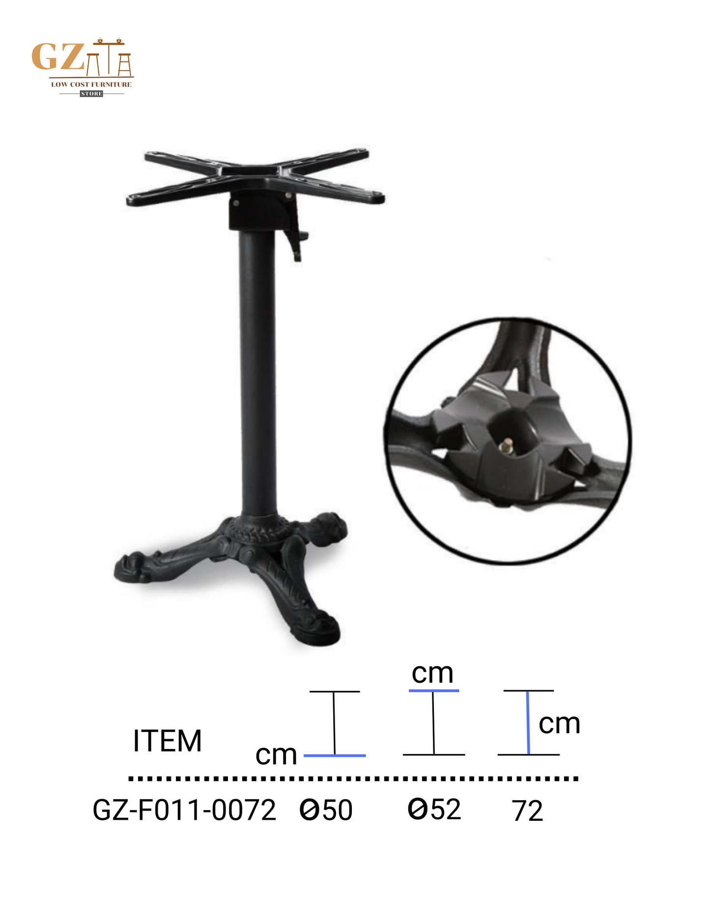 Table Base for Restaurant and Cafes | Commercial Grade