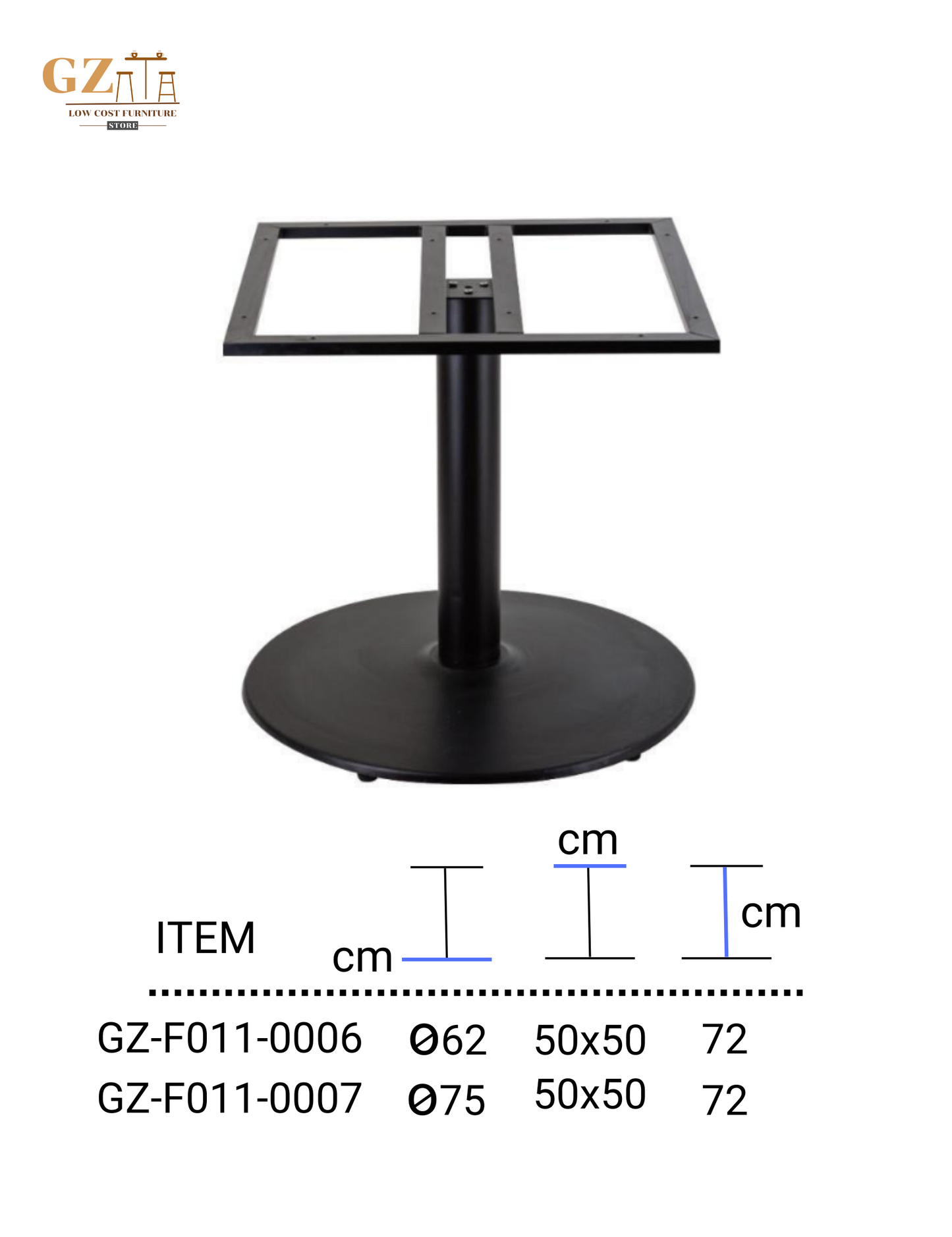 Table Base for Restaurant and Cafes | Commercial Grade