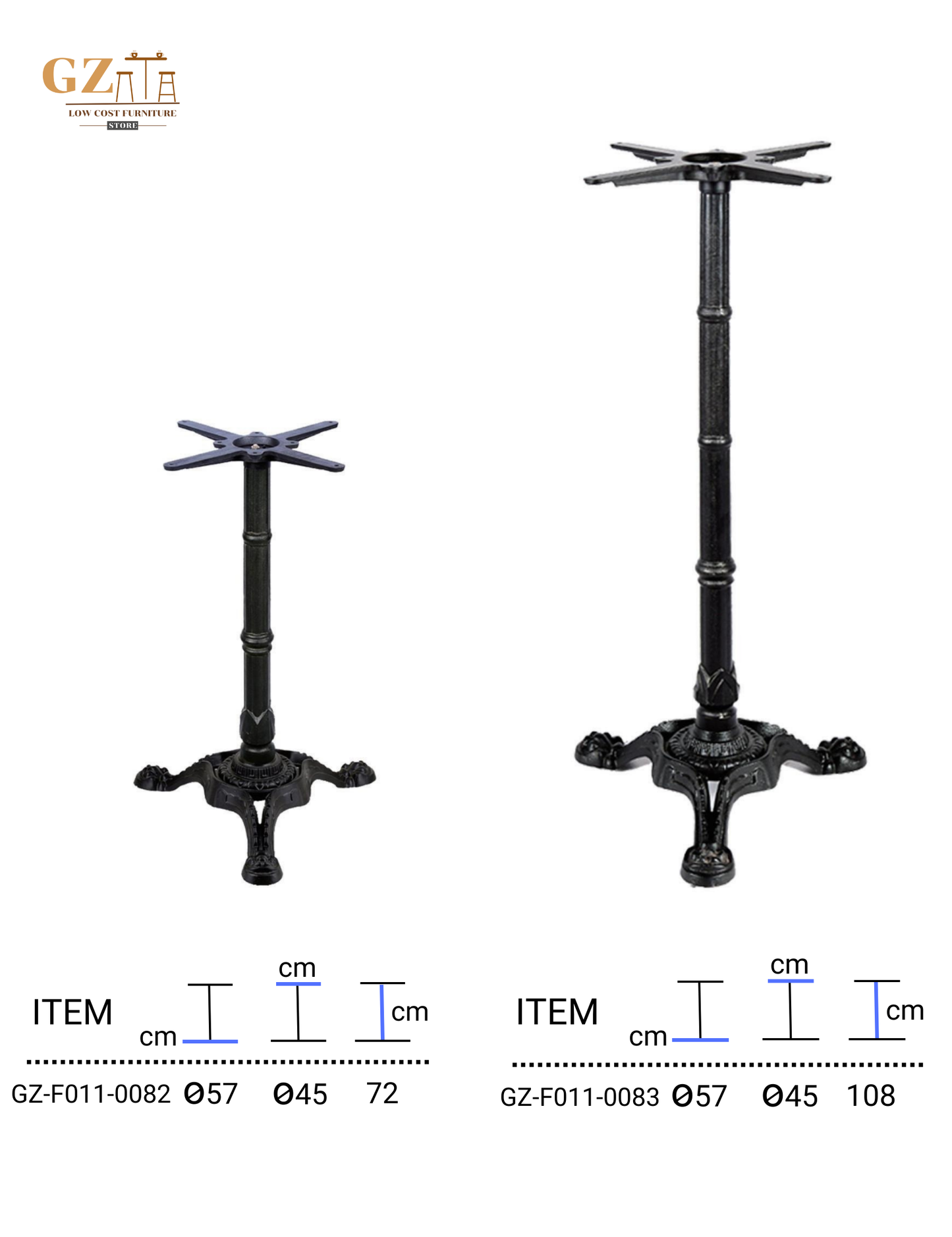 Table Base for Restaurant and Cafes | Commercial Grade