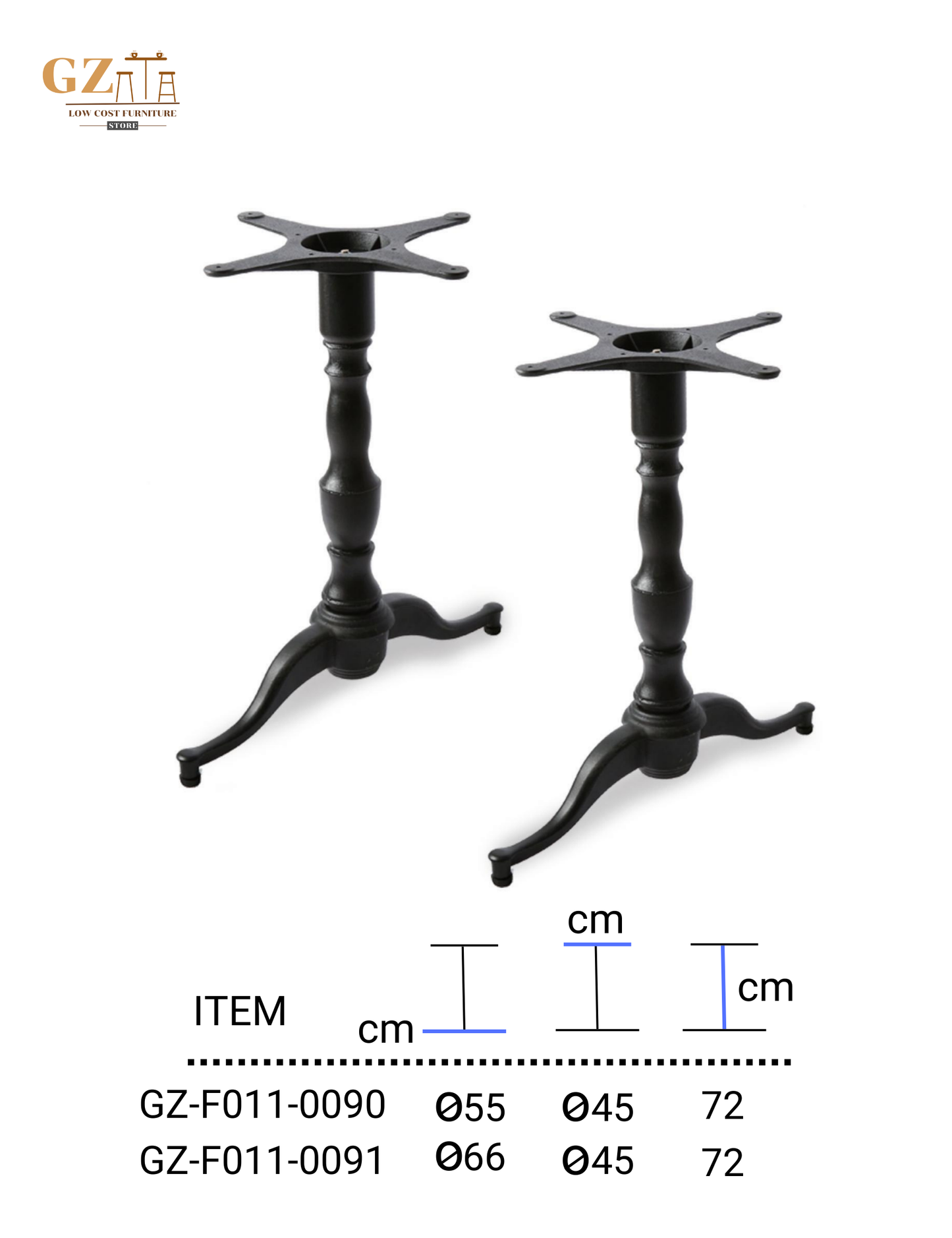 Table Base for Restaurant and Cafes | Commercial Grade