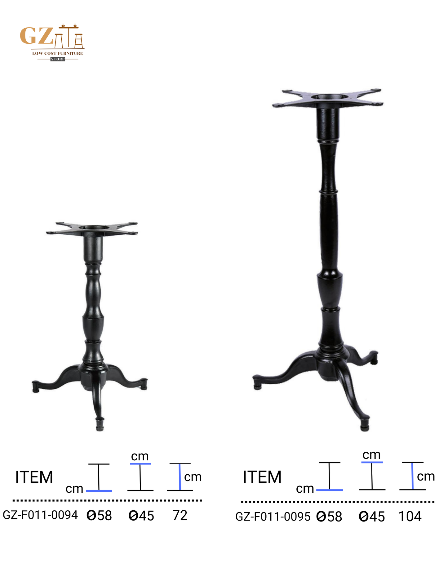 Table Base for Restaurant and Cafes | Commercial Grade