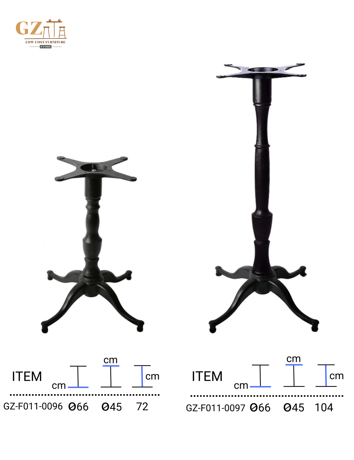 Table Base for Restaurant and Cafes | Commercial Grade