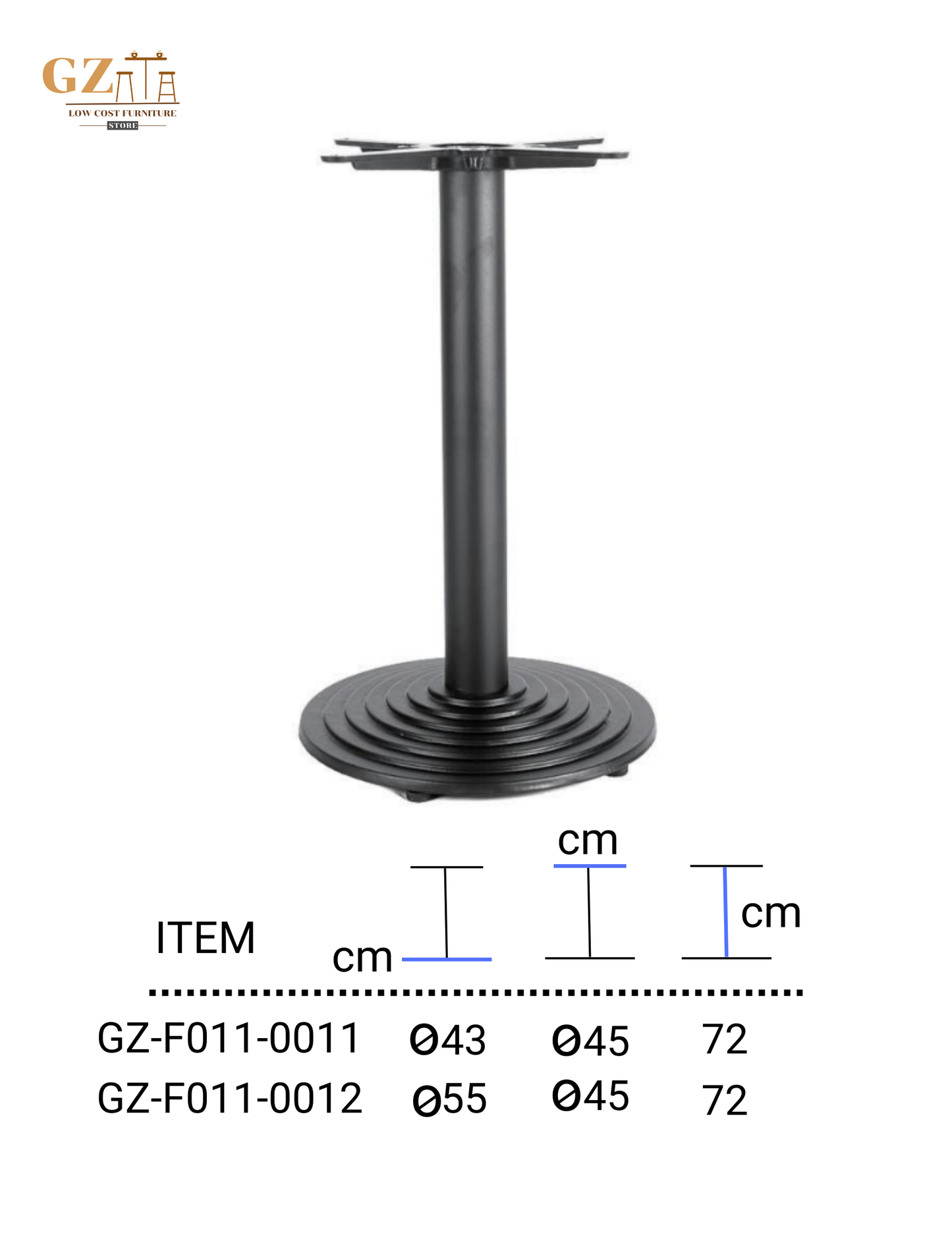 Table Base for Restaurant and Cafes | Commercial Grade