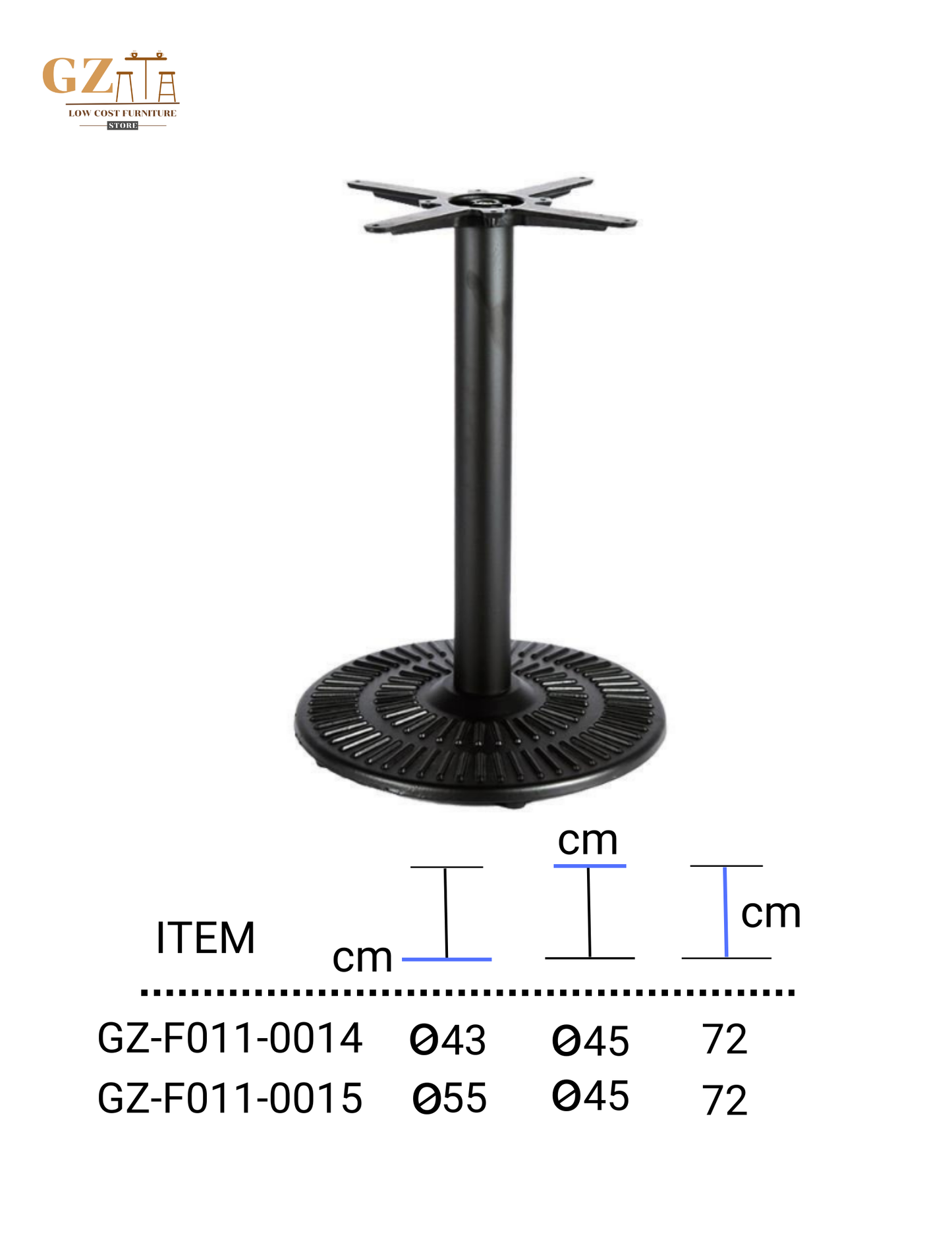 Table Base for Restaurant and Cafes | Commercial Grade