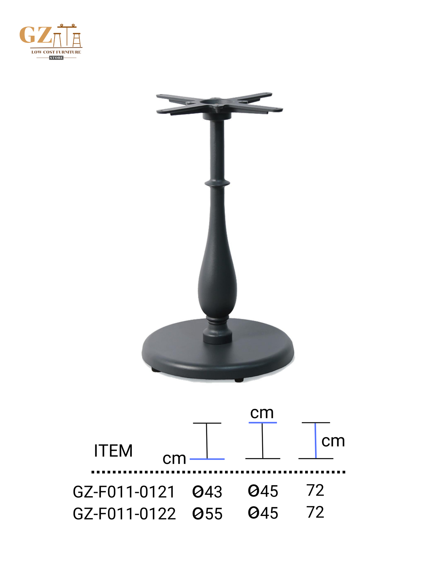 Table Base for Restaurant and Cafes | Commercial Grade