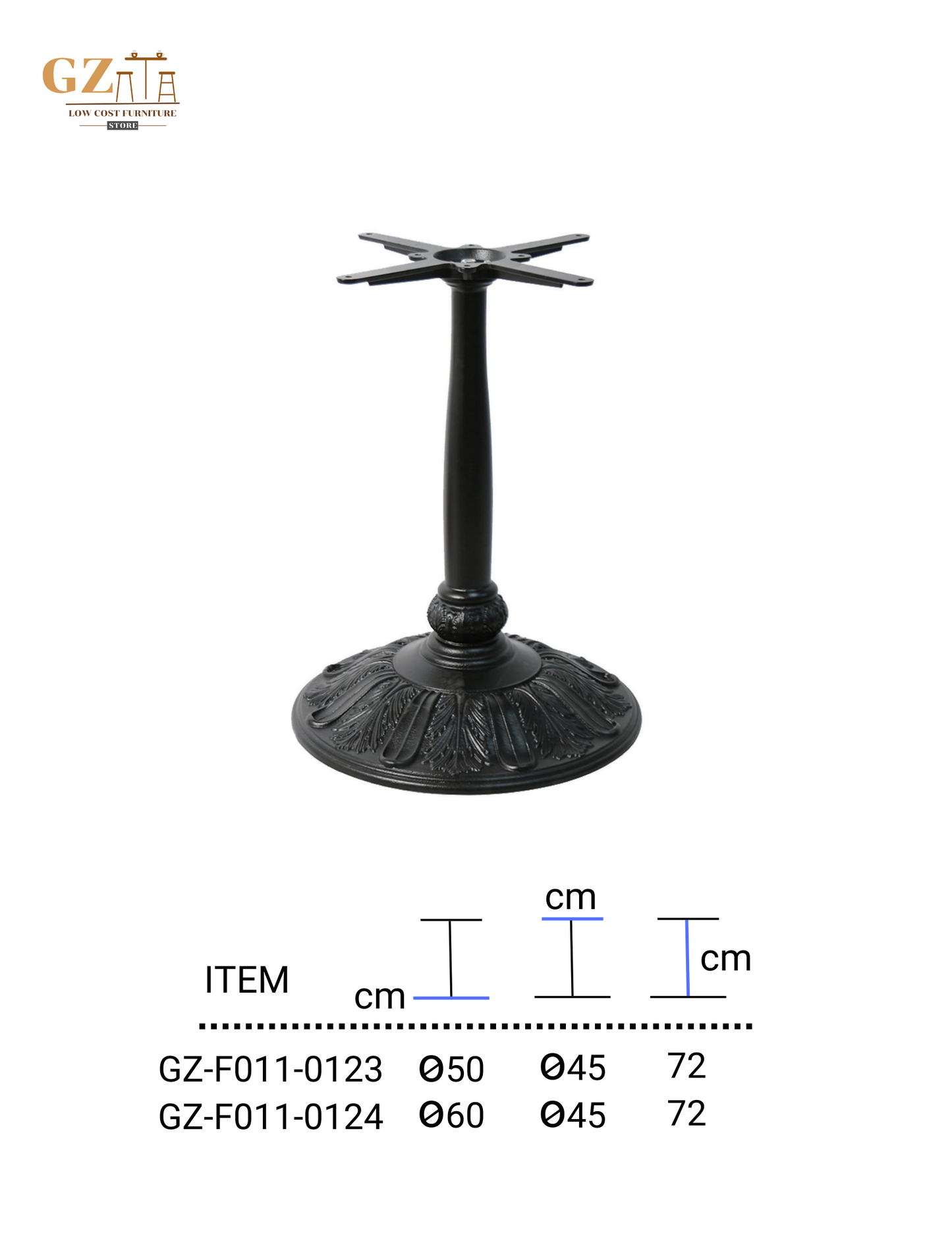 Table Base for Restaurant and Cafes | Commercial Grade