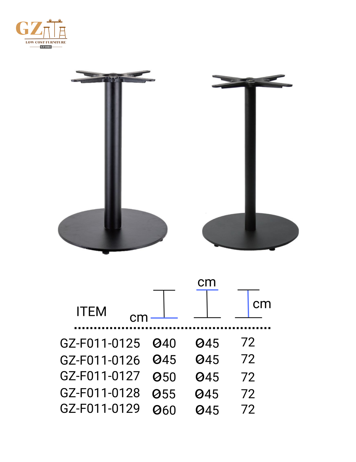 Table Base for Restaurant and Cafes | Commercial Grade