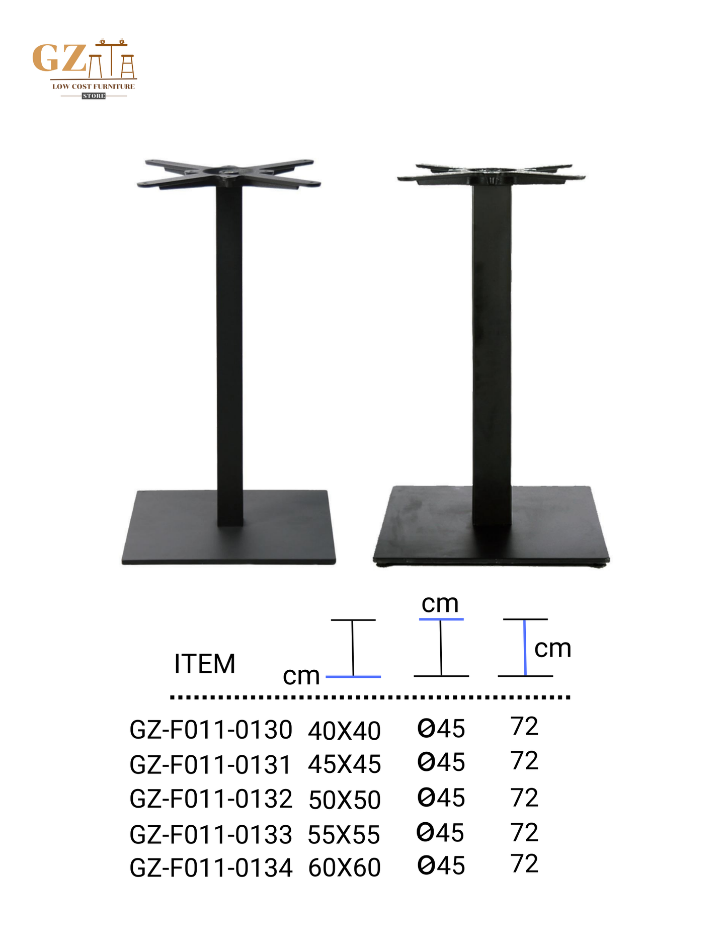 Table Base for Restaurant and Cafes | Commercial Grade