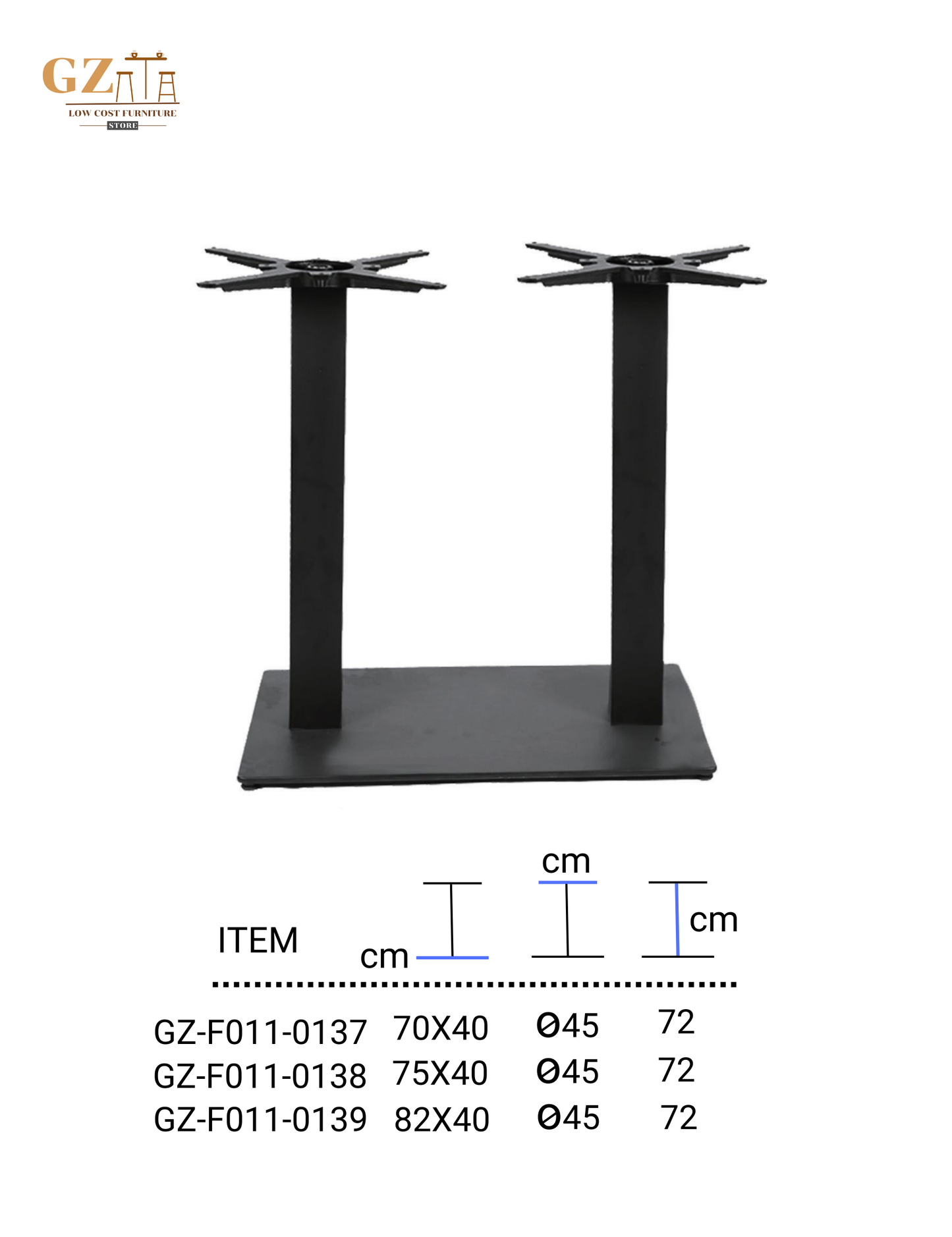 Table Base for Restaurant and Cafes | Commercial Grade