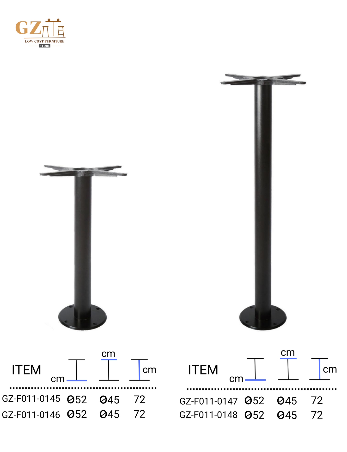 Table Base for Restaurant and Cafes | Commercial Grade